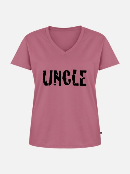 uncle - Frauen Premium Bio T-Shirt mit V-Ausschnitt - Mauve