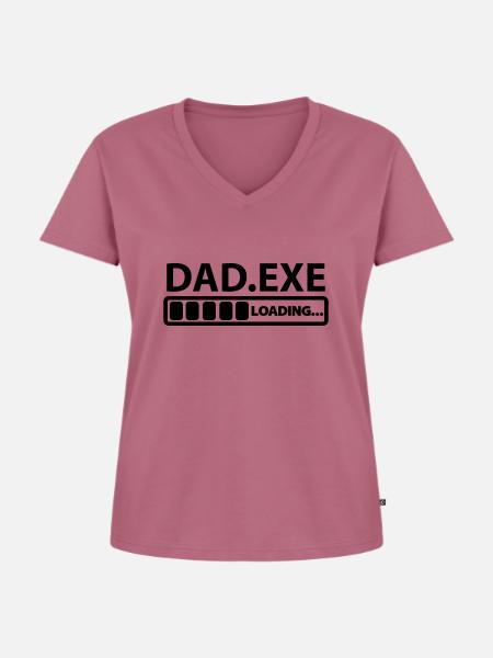 dad exe loading - Frauen Premium Bio T-Shirt mit V-Ausschnitt - Mauve