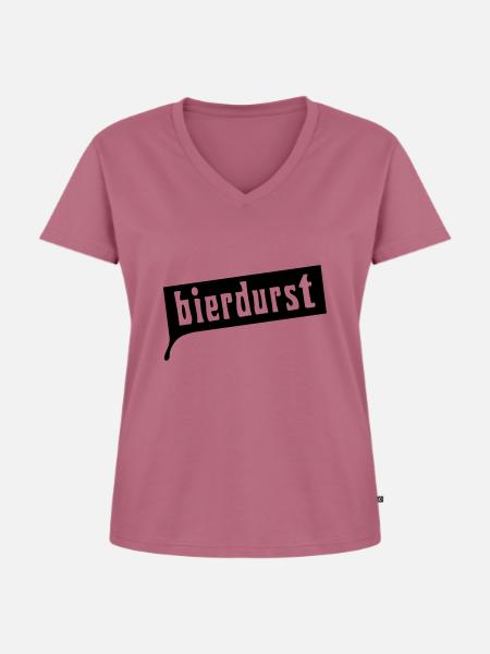 Durst auf Bier - Frauen Premium Bio T-Shirt mit V-Ausschnitt - Mauve