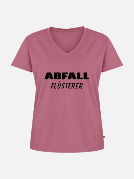 Abfall Flüsterer - Frauen Premium Bio T-Shirt mit V-Ausschnitt - Mauve