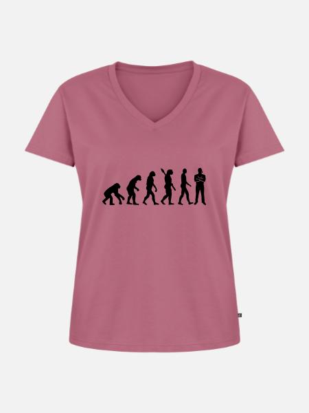 Security - Frauen Premium Bio T-Shirt mit V-Ausschnitt - Mauve