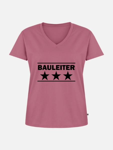bauleiter - Frauen Premium Bio T-Shirt mit V-Ausschnitt - Mauve
