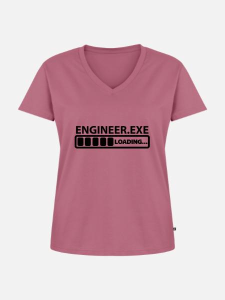 engineer exe loading - Frauen Premium Bio T-Shirt mit V-Ausschnitt - Mauve
