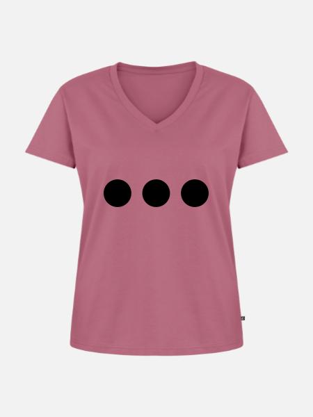 dotdotdot - Frauen Premium Bio T-Shirt mit V-Ausschnitt - Mauve