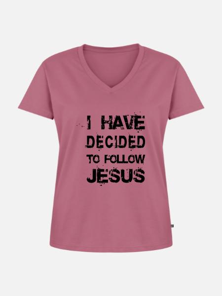 I HAVE DECIDED (STYLE) - Frauen Premium Bio T-Shirt mit V-Ausschnitt - Mauve
