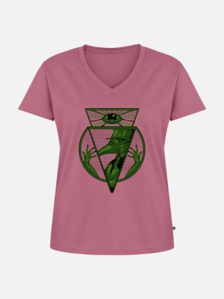 Das Pestgrün - Frauen Premium Bio T-Shirt mit V-Ausschnitt - Mauve