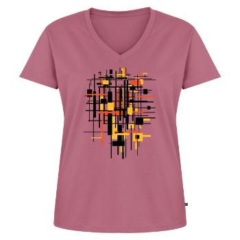 bouwplaats - Vrouwen Premium Bio T-shirt met V-hals - mauve - Voor - AI Model Female 172 dark (172cm)
