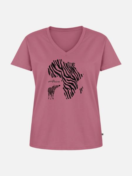 Afrika - Frauen Premium Bio T-Shirt mit V-Ausschnitt - Mauve