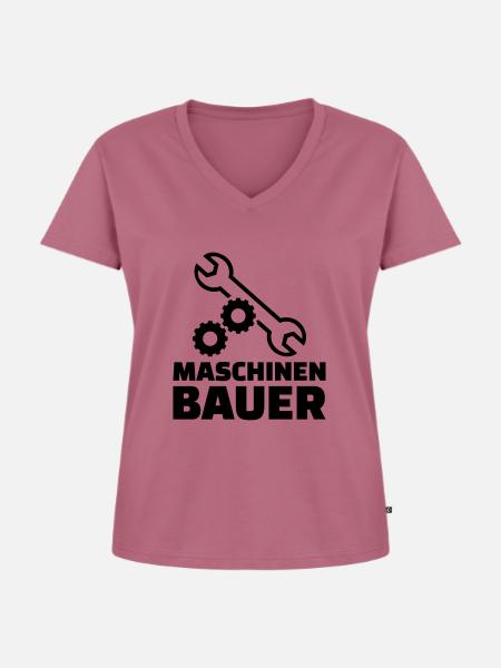 Maschinenbauer - Frauen Premium Bio T-Shirt mit V-Ausschnitt - Mauve
