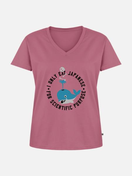 Eat Japanese - Frauen Premium Bio T-Shirt mit V-Ausschnitt - Mauve