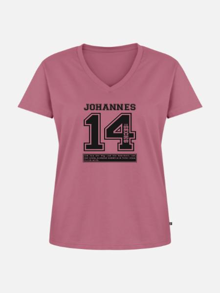 Jesus - Christlich - Bibelvers - Frauen Premium Bio T-Shirt mit V-Ausschnitt - Mauve