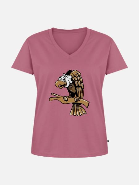 geier - Frauen Premium Bio T-Shirt mit V-Ausschnitt - Mauve