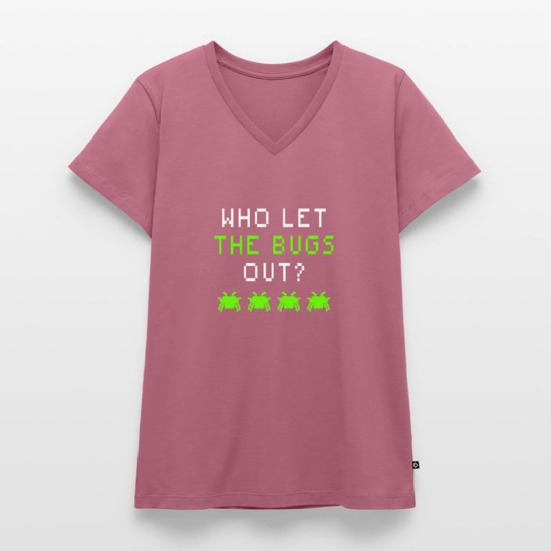 Programmeur de codage Codeur T-shirt encolure en V Premium bio Femme