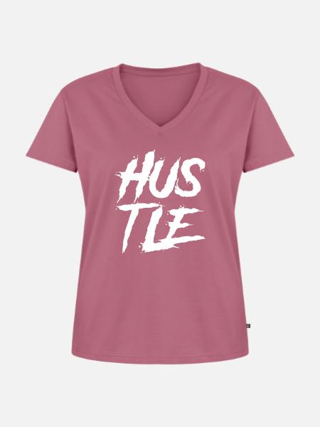 Hustle - Frauen Premium Bio T-Shirt mit V-Ausschnitt - Mauve