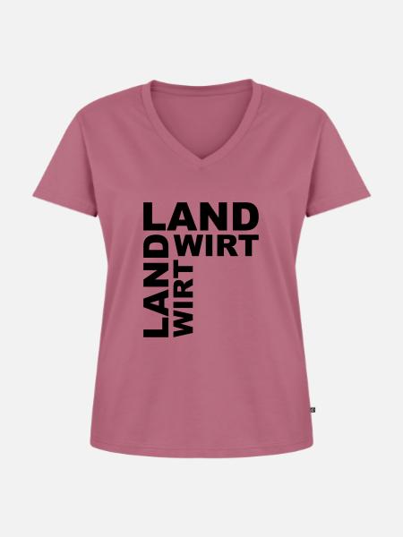 Landwirt - Frauen Premium Bio T-Shirt mit V-Ausschnitt - Mauve