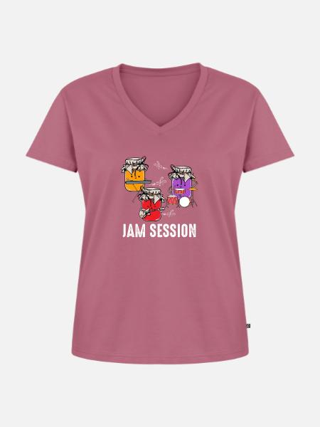Marmeladen Session Geschenk - Frauen Premium Bio T-Shirt mit V-Ausschnitt - Mauve