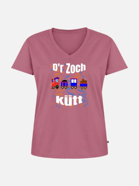 D'r Zoch Kütt - Frauen Premium Bio T-Shirt mit V-Ausschnitt - Mauve