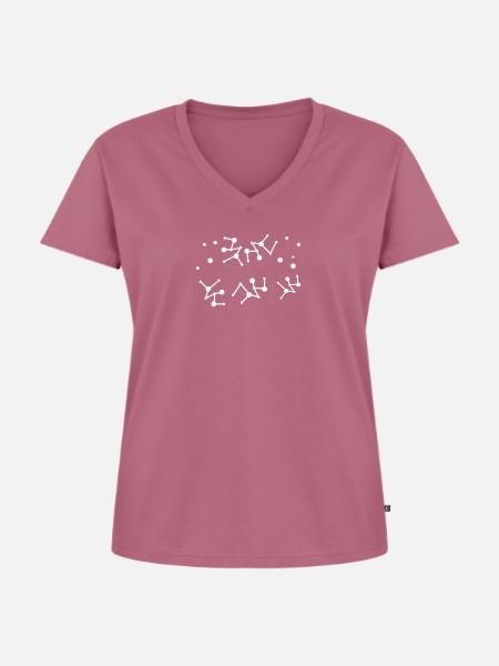 Nerd - Frauen Premium Bio T-Shirt mit V-Ausschnitt - Mauve