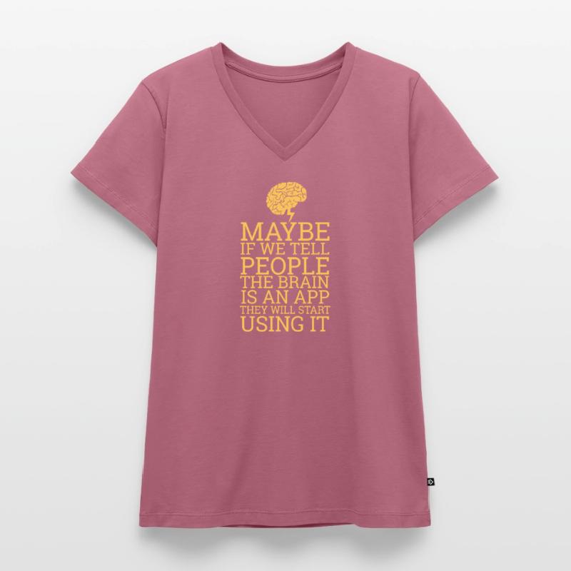 "Brain App" | Computer, Computer Science, Programming Women's Premium Organic V-neck T-shirt
