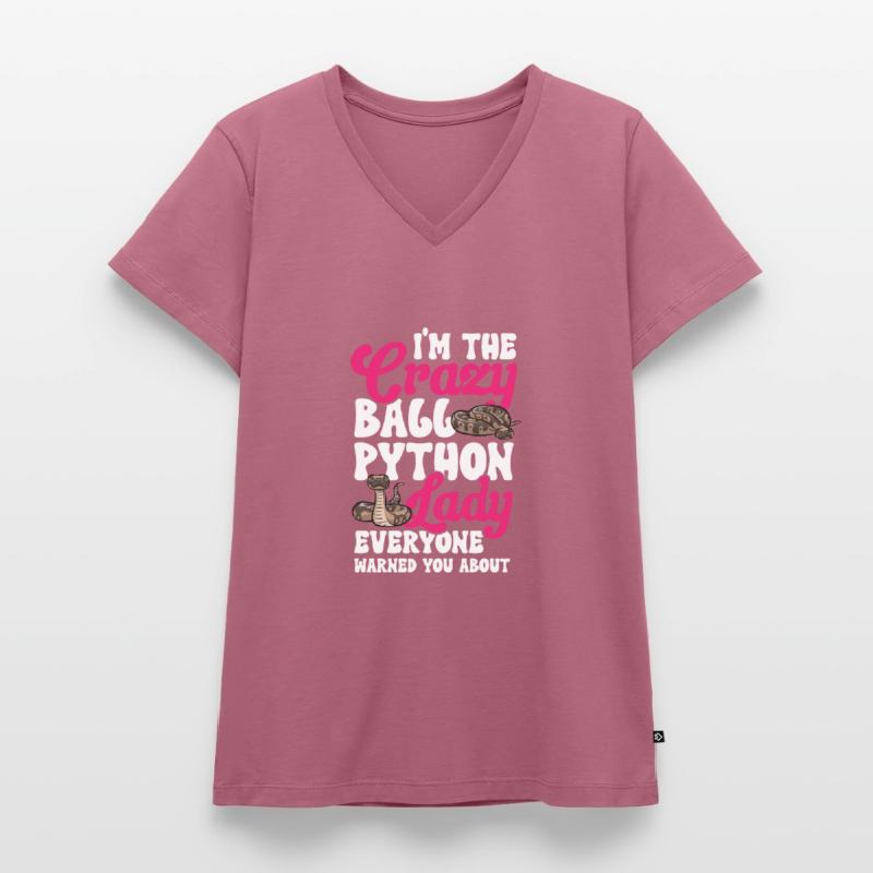 Ball Python Snake King Python Women's Premium Organic V-neck T-shirt