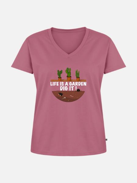 Lustiger Gärtner Spruch - Frauen Premium Bio T-Shirt mit V-Ausschnitt - Mauve