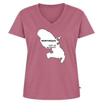 Martinique - T-shirt encolure en V Premium bio Femme - mauve - Devant - AI Model Female 172 dark (172cm)
