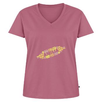 Amilia - Frauen Premium Bio T-Shirt mit V-Ausschnitt - Mauve - Vorne - AI Model Female 172 dark (172cm)