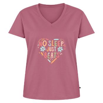 Festival - Frauen Premium Bio T-Shirt mit V-Ausschnitt - Mauve - Vorne - AI Model Female 172 dark (172cm)