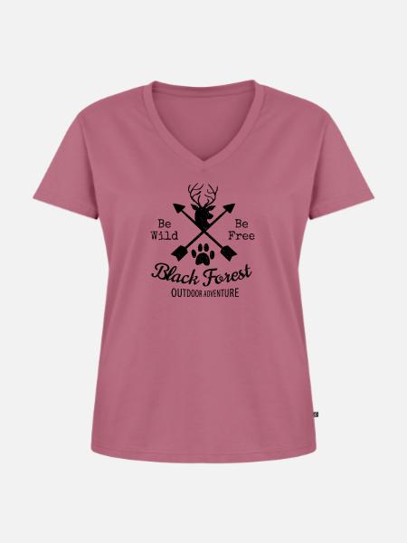 Black Forest - Frauen Premium Bio T-Shirt mit V-Ausschnitt - Mauve