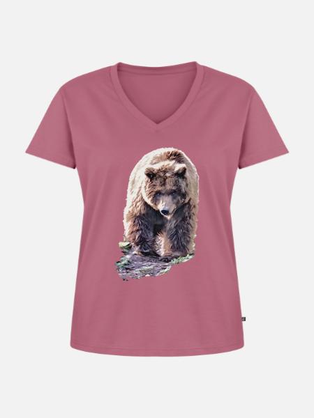 Conny - Frauen Premium Bio T-Shirt mit V-Ausschnitt - Mauve