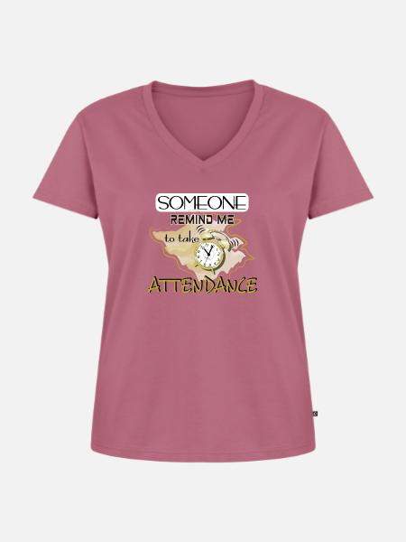 Wecker-Klingelton-Erinnerung - Frauen Premium Bio T-Shirt mit V-Ausschnitt - Mauve
