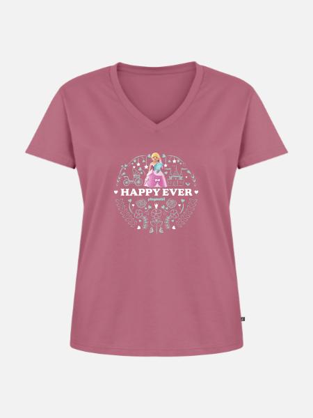 Playmobil Happy Ever Prinzessin-Design - Frauen Premium Bio T-Shirt mit V-Ausschnitt - Mauve