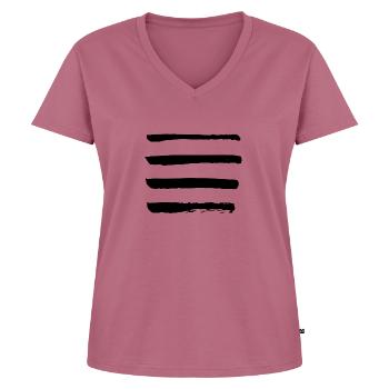 Horizonte - Frauen Premium Bio T-Shirt mit V-Ausschnitt - Mauve - Vorne - AI Model Female 172 dark (172cm)