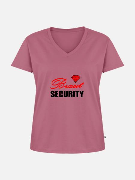 JGA - Frauen Premium Bio T-Shirt mit V-Ausschnitt - Mauve