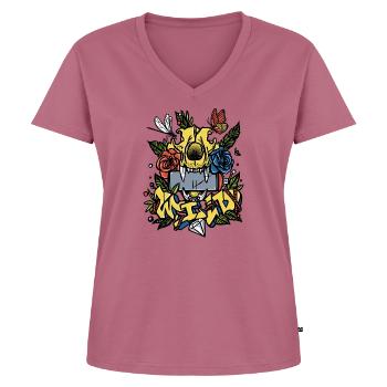 Wild - Women's Premium Organic V-neck T-shirt - mauve - Front - AI Model Female 172 dark (172cm)