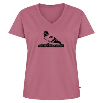 Kein Tier is(s)t illegal Tauben füttern Schützer - Frauen Premium Bio T-Shirt mit V-Ausschnitt - Mauve - Vorne - AI Model Female 172 dark (172cm)