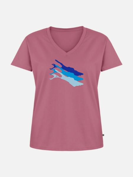Triple Bodensee - Frauen Premium Bio T-Shirt mit V-Ausschnitt - Mauve