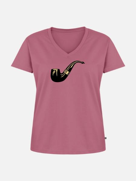 Rohr - Frauen Premium Bio T-Shirt mit V-Ausschnitt - Mauve