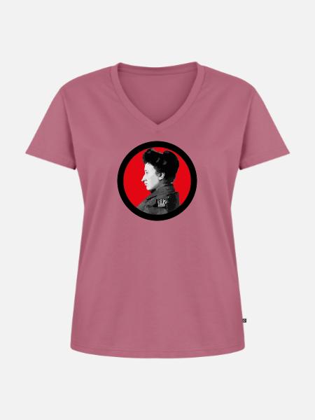 Rosa Luxemburg - Frauen Premium Bio T-Shirt mit V-Ausschnitt - Mauve
