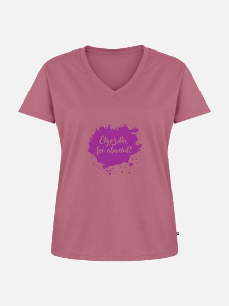 Etzerdla, fei obachd - franconian slang - Frauen Premium Bio T-Shirt mit V-Ausschnitt - Mauve