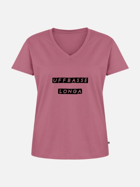 Uffbasse Longa - Frauen Premium Bio T-Shirt mit V-Ausschnitt - Mauve
