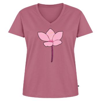 Japanische Kirschblüte - Frauen Premium Bio T-Shirt mit V-Ausschnitt - Mauve - Vorne - AI Model Female 172 dark (172cm)