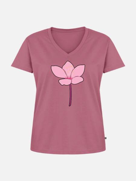 Japanische Kirschblüte - Frauen Premium Bio T-Shirt mit V-Ausschnitt - Mauve