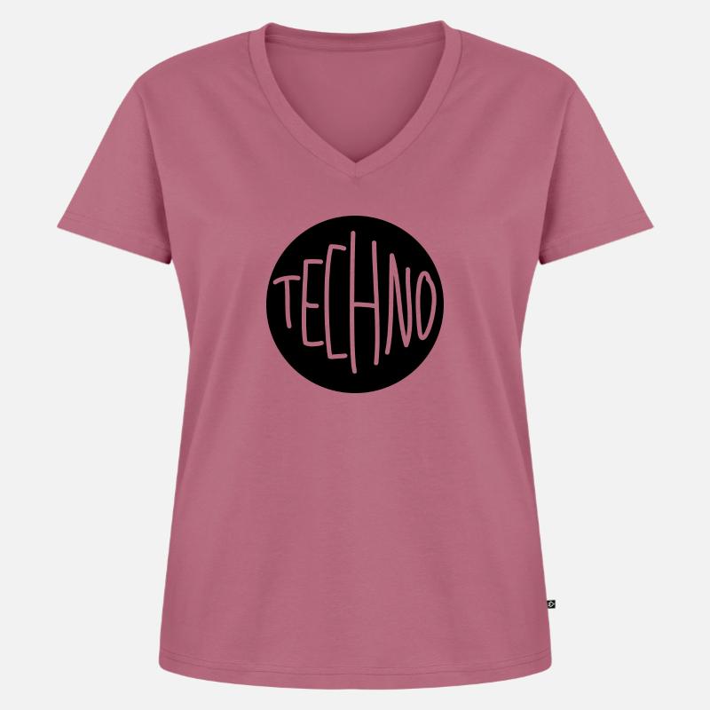 Techno Techno - Women's Premium Organic V-neck T-shirt - mauve