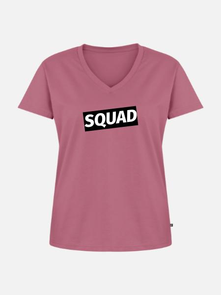 squad - Frauen Premium Bio T-Shirt mit V-Ausschnitt - Mauve