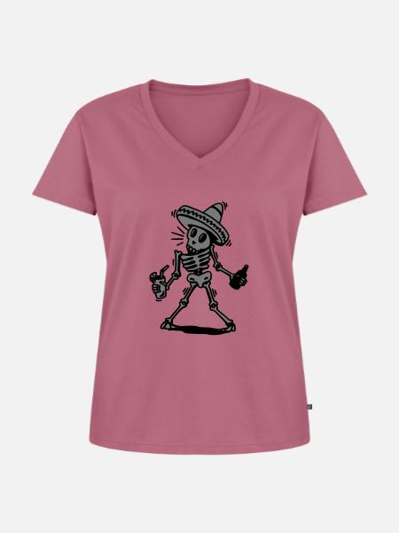 tequila - Frauen Premium Bio T-Shirt mit V-Ausschnitt - Mauve