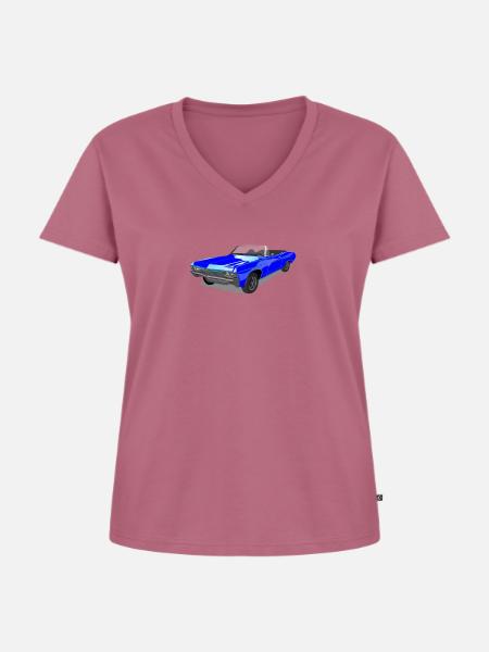 oldtimer - Frauen Premium Bio T-Shirt mit V-Ausschnitt - Mauve