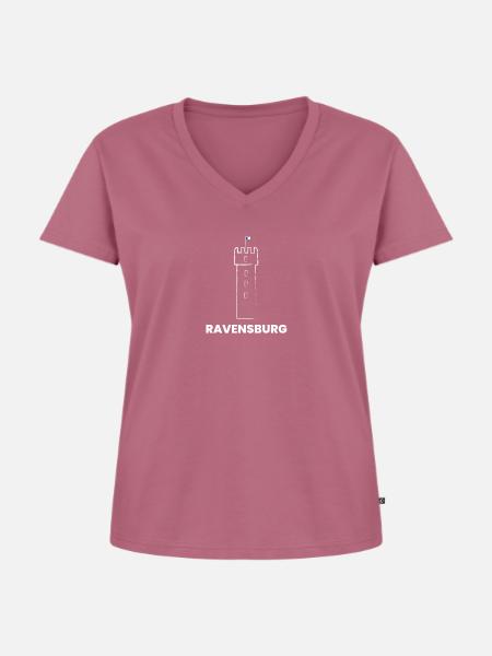 Ravensburg - Frauen Premium Bio T-Shirt mit V-Ausschnitt - Mauve