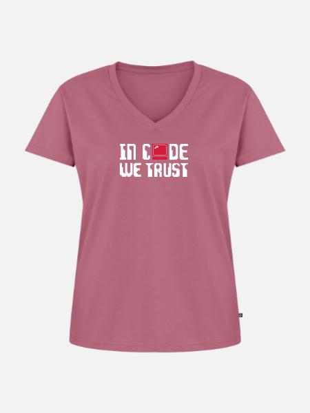 Nerd - Frauen Premium Bio T-Shirt mit V-Ausschnitt - Mauve