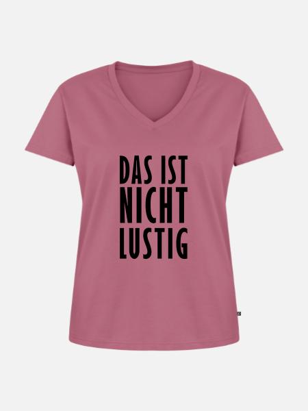 Das ist nicht lustig - Frauen Premium Bio T-Shirt mit V-Ausschnitt - Mauve